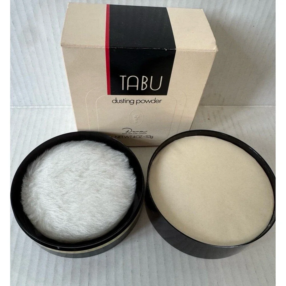 Vintage TABU Dusting Powder Dana Fragrance Talc 4oz Discontinued Paper Sealed